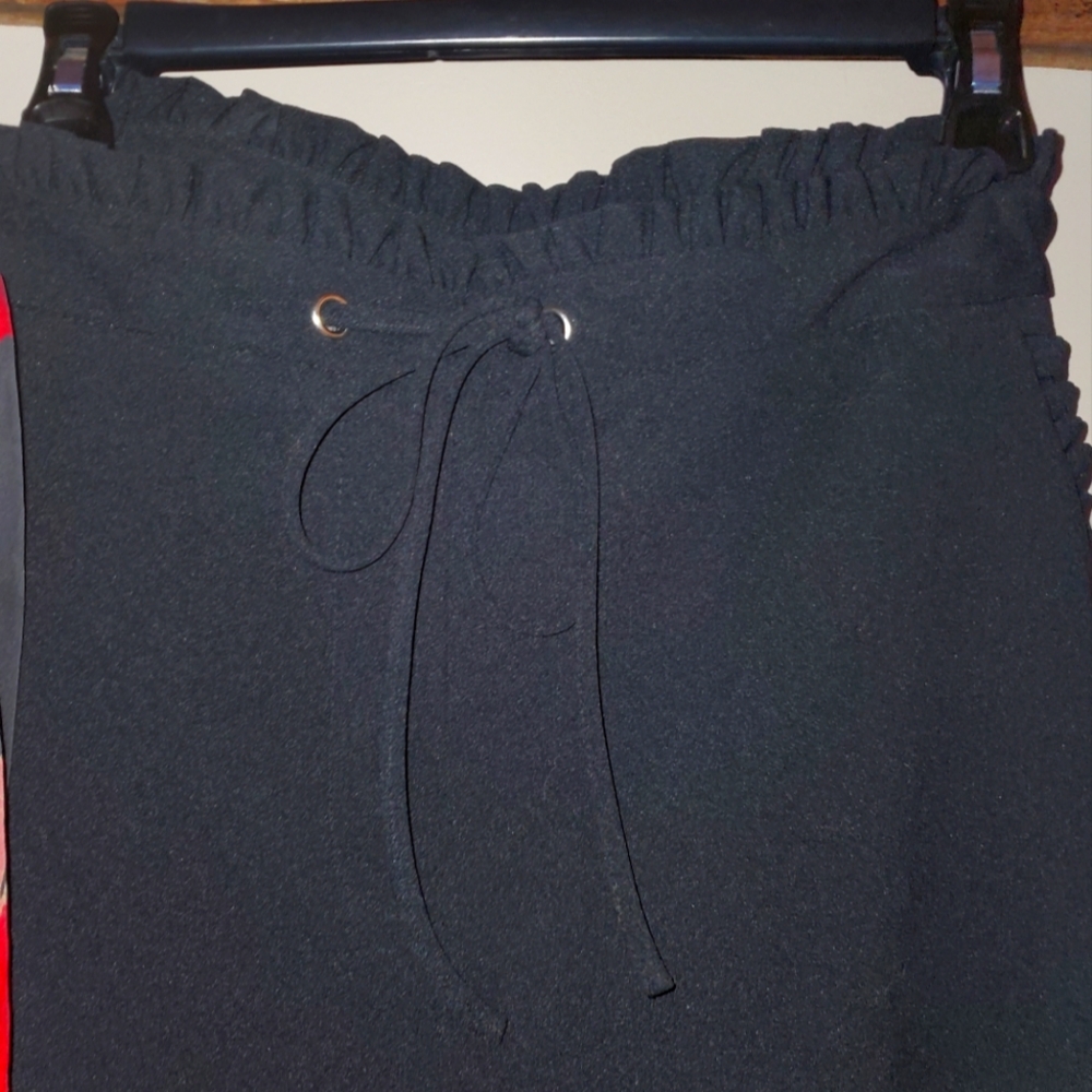 NWOT Worthington Black paper bag style dress pants with drawstring